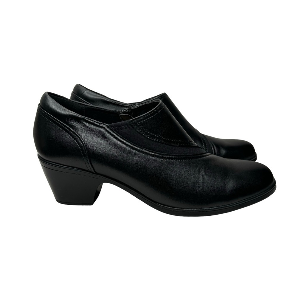Clarks Emily2 Dove‎ Leather Bootie Shoes Shooties Black 11 Narrow